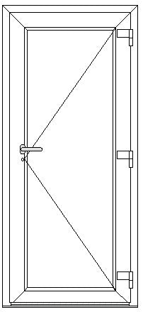 Porta de Entrada em PVC com Painel Contraplacado