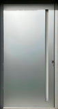 Porta de Entrada Pivotante Lisse 80mm Cinza Prateado com Puxador Embutido